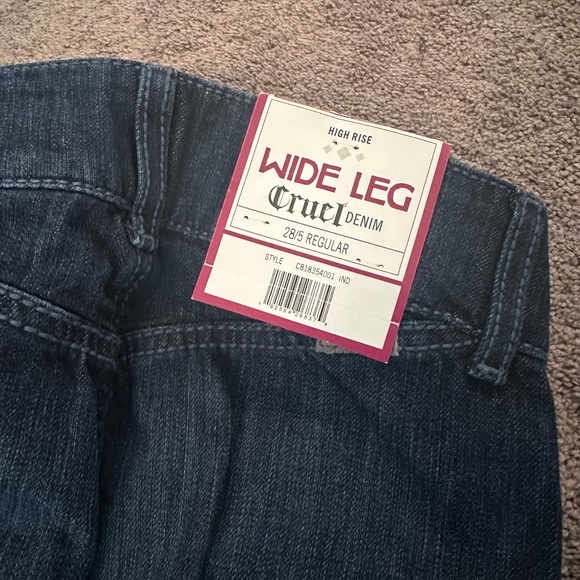 Women's Wrangler Wide-Leg Dark Blue Jeans - Picture 2 of 5